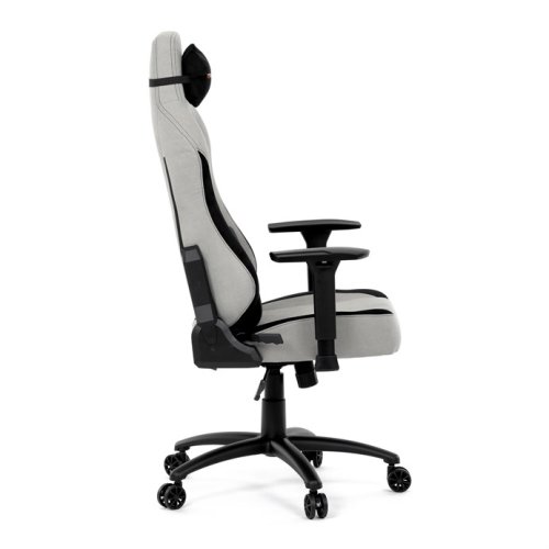 Herní křeslo, houpací mechanismus, stříbrná látka, KA-F12 SIL2