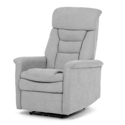 Polohovací křeslo, elektrické zabudované ovládání, šedá, látka, TV-925 SIL2