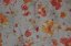 Ratanový papasan 110 cm hnědý polstr motiv květiny