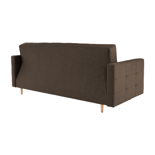 Celočalouněná 3-sed, látka čokoládová, AMEDIA