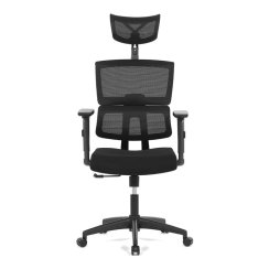 Kancelářská židle, houpací mechanismus, černá síťovina, KA-B1025 BK