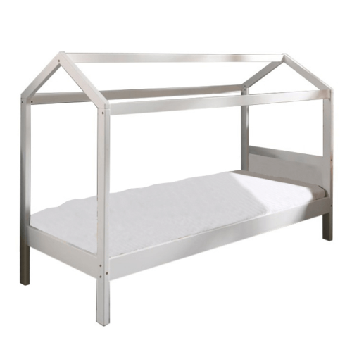 Montessori postel, bílá, borovicové dřevo, IMPRES