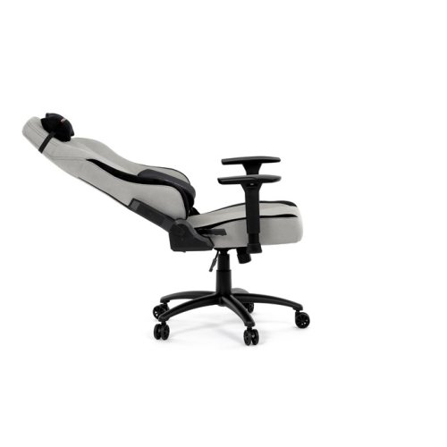 Herní křeslo, houpací mechanismus, stříbrná látka, KA-F12 SIL2