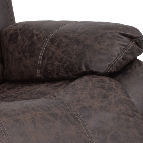 Polohovací křeslo, hnědá, látka vintage, TV-4086 BR