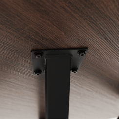 Jedálenský stůl, tmavý dub / čierna, průměr 120 cm, MEDOR