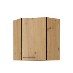 Horní skříňka, černý mat / dub artisan, Monro 60/60 GN-72 1F