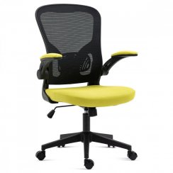 Kancelářská židle, žlutá látka KA-V318 YEL