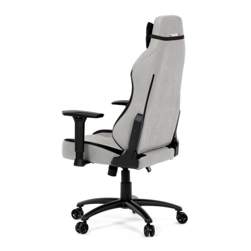 Herní křeslo, houpací mechanismus, stříbrná látka, KA-F12 SIL2