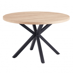 Jedálenský stůl, dub sonoma / čierna, průměr 120 cm, MEDOR