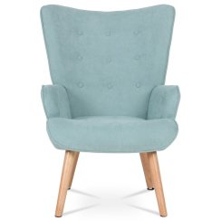 Křeslo ušák, modrá, látka, AK-302 BLUE2