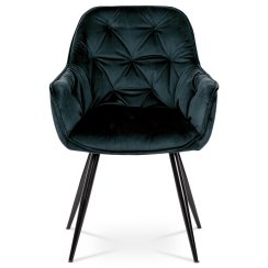 Jídelní židle, modrá, sametová látka, DCH-421 BK4