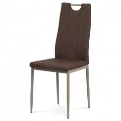 Jídelní židle, hnědá látka DCL-393 BR2