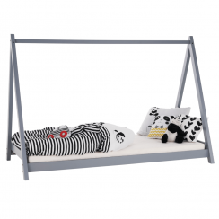 Montessori postel, šedá, borovicové dřevo, GROSI