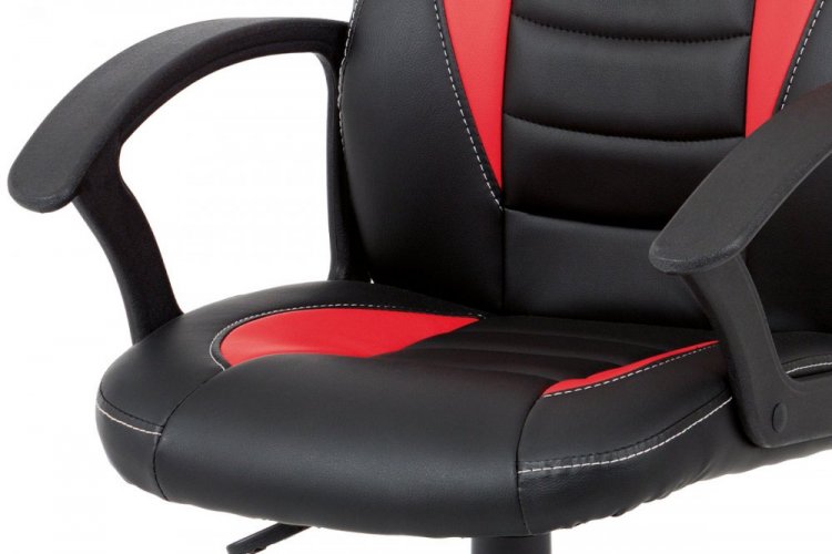 Kancelářská židle KA-V107 RED červená-černá