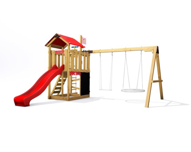 Dětské hřiště Monkey´s Home Malý pirát HOOK s červenou skluzavkou Dětské hřiště Monkey´s Home Malý pirát HOOK s červenou skluzavkou