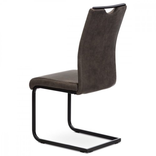Jídelní židle, šedá látka v dekoru vintage kůže, DCL-412 GREY3