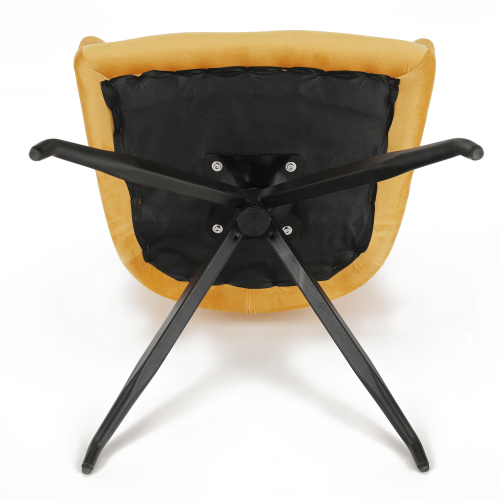 Otočná židle, hořčicová Velvet látka/černá, VELEZA