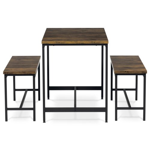 Jídelní set 1+2, rozměr stolu 110x60x75, rozměr lavice 98x30x47, MDF, barva staré dřevo