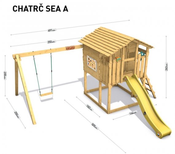 Dětský domeček Monkey´s Home Chatrč pirát Sea .