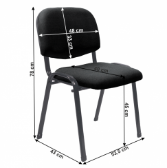 Kancelářská židle, černá, ISO 2 NEW