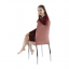 Jídelní židle, růžová Velvet látka / chrom, OLIVA NEW