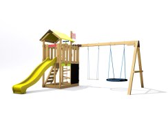 Dětské hřiště Monkey´s Home Malý pirát HOOK se žlutou skluzavkou Dětské hřiště Monkey´s Home Malý pirát HOOK se žlutou skluzavkou