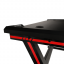 Herní stůl / počítačový stůl, s RGB LED osvětlením, černá / červená, MACKENZIE 120cm