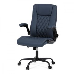 Kancelářská židle, tmavě modrá ekokůže KA-Y344 BLUE