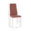 Židle, růžová, velvet látka / bílý kov, COLETA NOVA