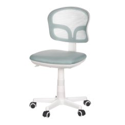 Dětská židle, výškově nastavitelná, modrá síťovina, KA-C801 BLUE