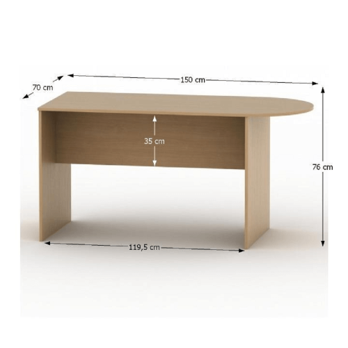 Zasedací stůl s obloukem 150, buk, TEMPO ASISTENT NEW 022