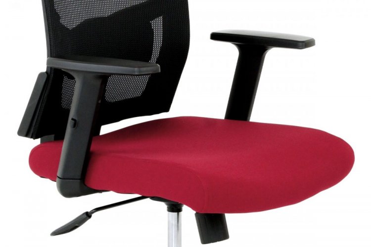 Kancelářská židle černá + vínová KA-B1012 BOR
