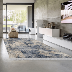 Oboustranný koberec, vzor / modrá, 180x270, GAZAN