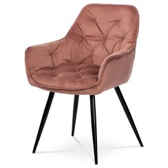 Jídelní židle, růžová, sametová látka, DCH-421 PINK4