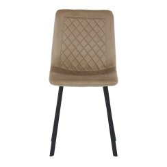 Jídelní židle, béžová, sametová látka, DCL-973 CAP4