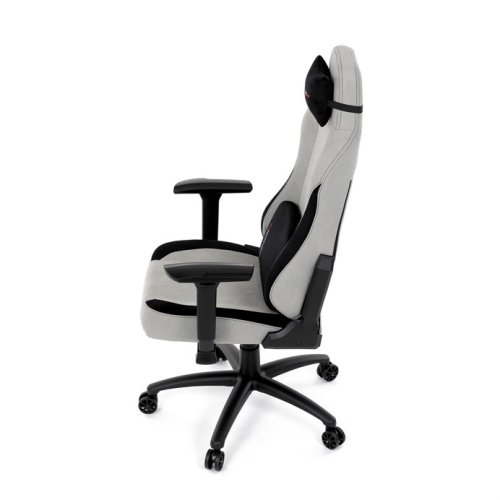 Herní křeslo, houpací mechanismus, stříbrná látka, KA-F12 SIL2