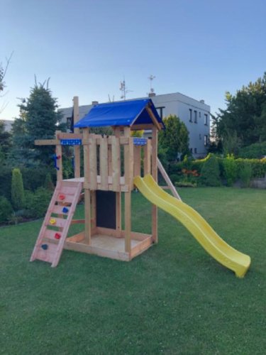 Dětské hřiště Monkey´s Home Malý pirát HOOK s modrou skluzavkou Dětské hřiště Monkey´s Home Malý pirát HOOK s modrou skluzavkou
