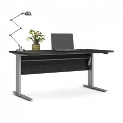Výškově nastavitelný psací stůl Office 80400/318 černá/silver grey