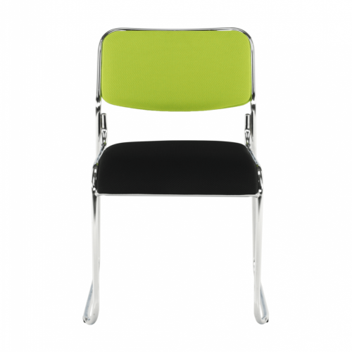Zasedací židle, zelená/černá síťovina, BULUT
