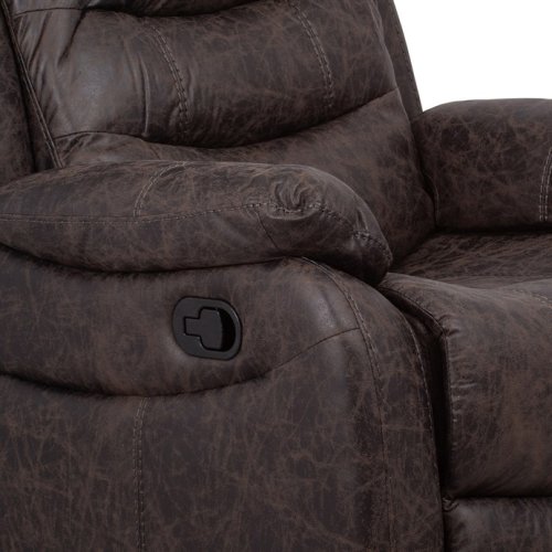 Polohovací křeslo, hnědá, látka vintage, TV-4086 BR