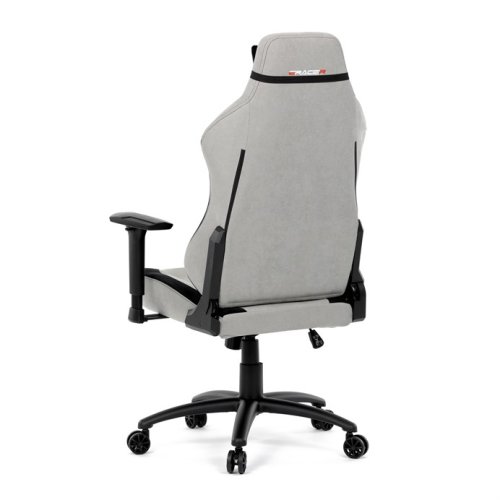 Herní křeslo, houpací mechanismus, stříbrná látka, KA-F12 SIL2