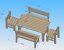 Dřevěná židle Zuzana 55 x 53,5 x 88 cm -  bez impregnace bez impregnace