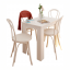 Jídelní stůl, bílá, 86x60 cm, TARINIO