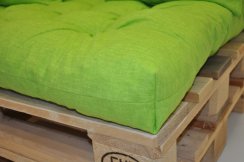 Polstry na paletový nábytek - látka světle zelený melír
