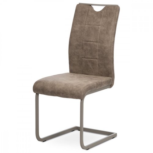 Jídelní židle, lanýžová látka v dekoru vintage kůže,DCL-412 LAN3