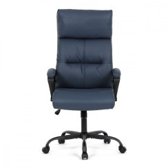 Kancelářská židle, tmavě modrá ekokůže KA-Y346 BLUE