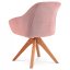 Jídelní židle, látka růžová, masiv. HC-770 PINK2