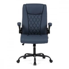 Kancelářská židle, tmavě modrá ekokůže KA-Y344 BLUE