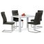Jídelní stůl AT-3006 WT - 120x80x76 cm, vysoký lesk bílý