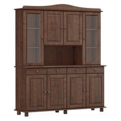 Příborník s nástavcem 4 dveře RUBI tmavě hnědá